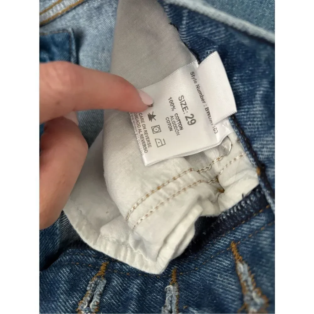 Betro Simone High Waisted Button Fly Wide Leg Jeans Size 29